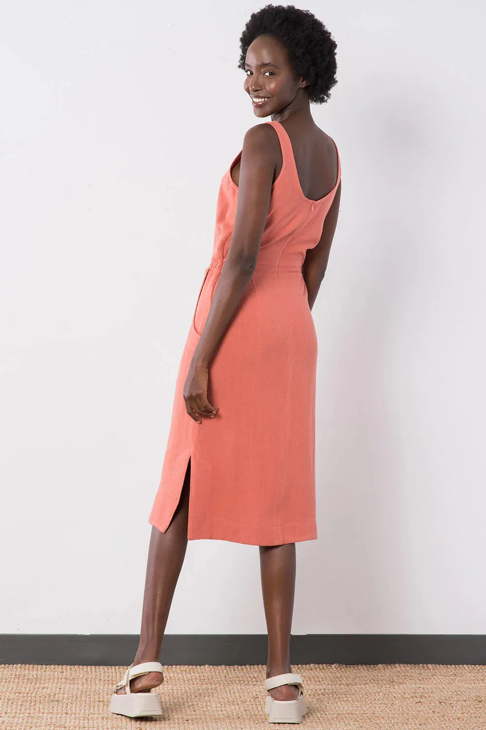 Aisha Dress In Terra Cotta