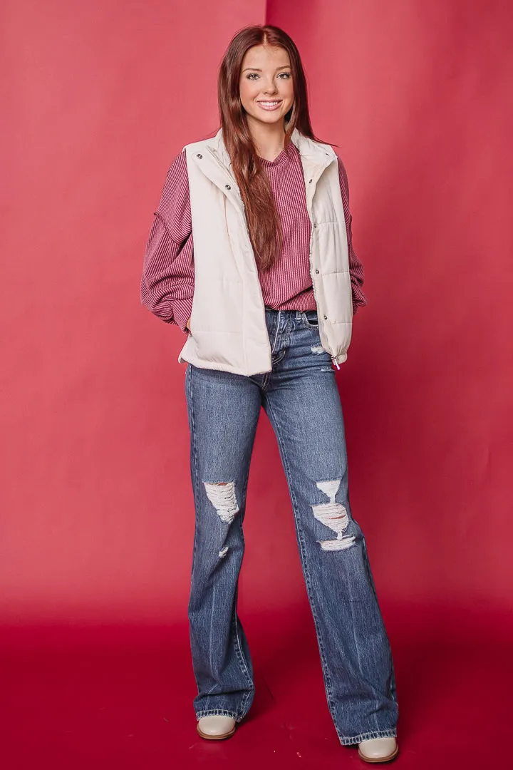 Back To Back Puff Vest | Cream