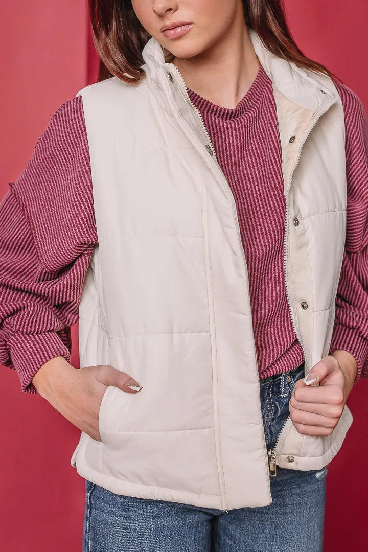 Back To Back Puff Vest | Cream