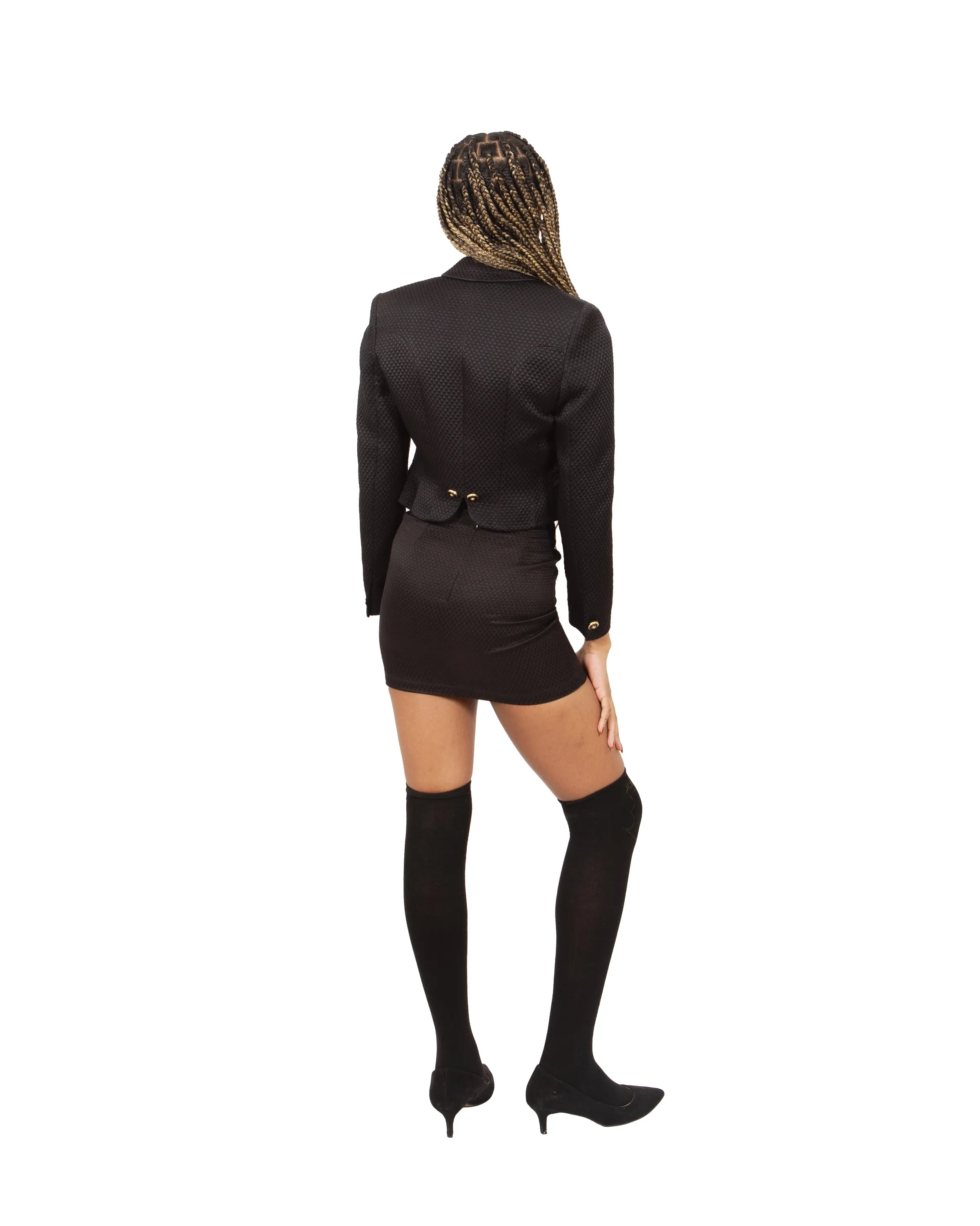 Black Quilted Versus Set