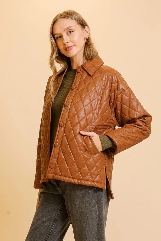 Brown Quilted Jacket