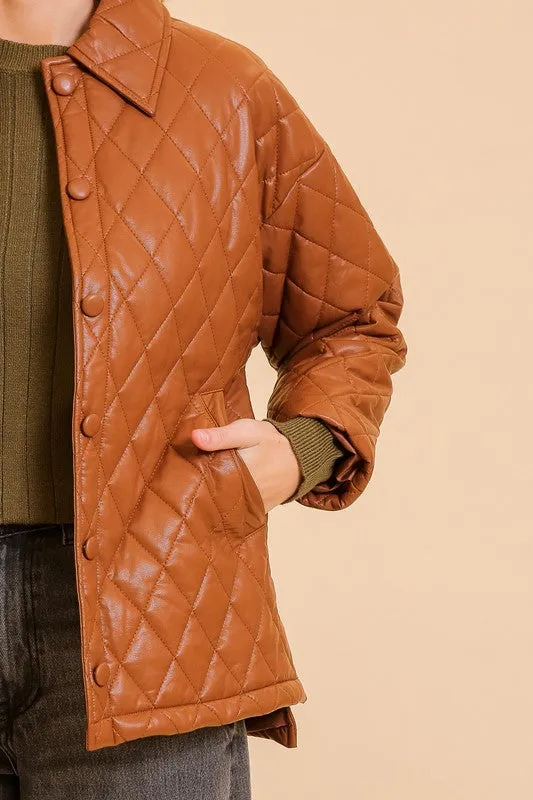 Brown Quilted Jacket