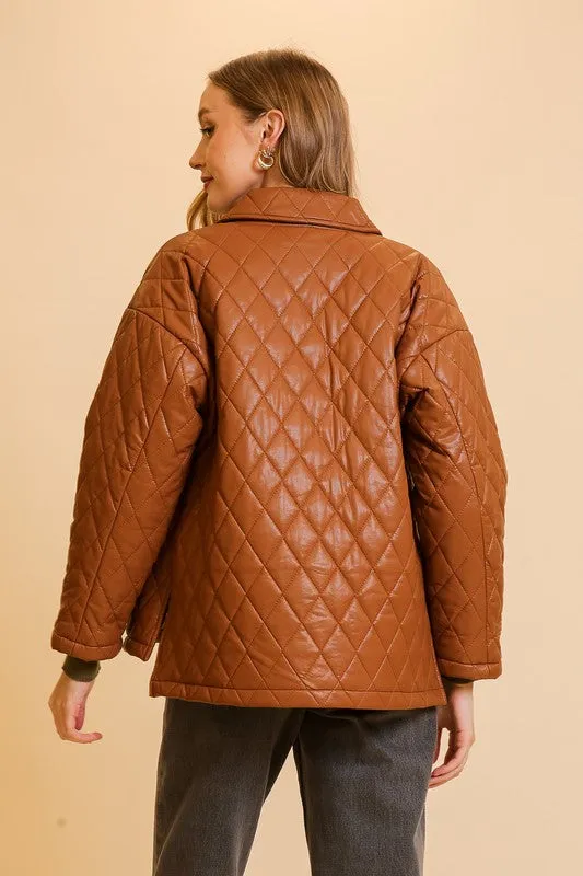 Brown Quilted Jacket