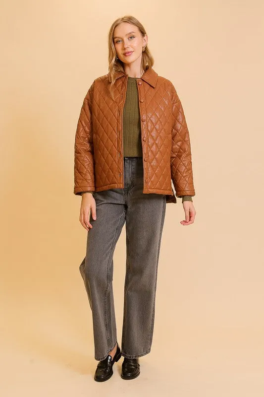 Brown Quilted Jacket