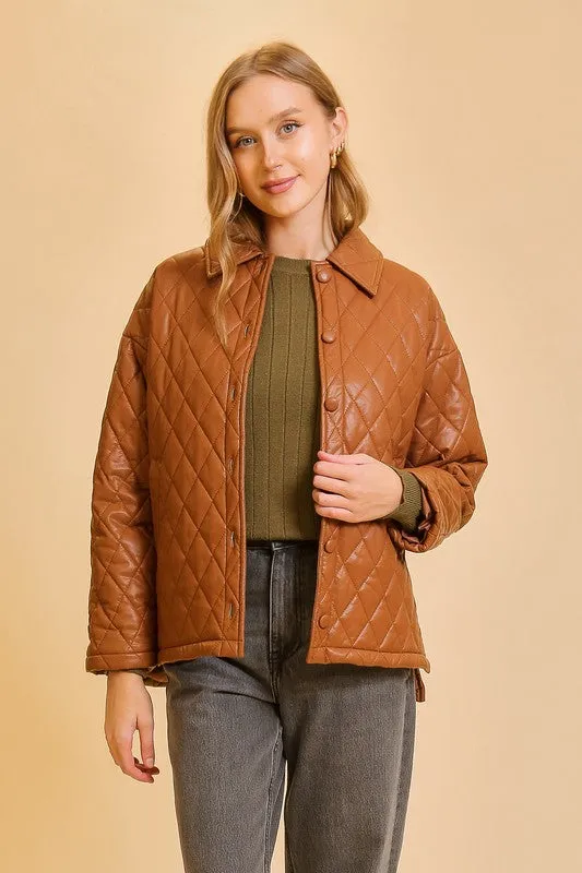 Brown Quilted Jacket
