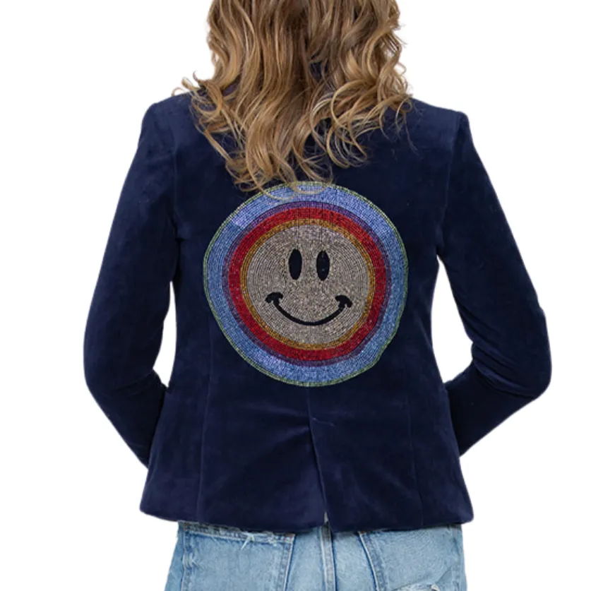 Crystals Smile Blazer - Velvet Size 2 - 4