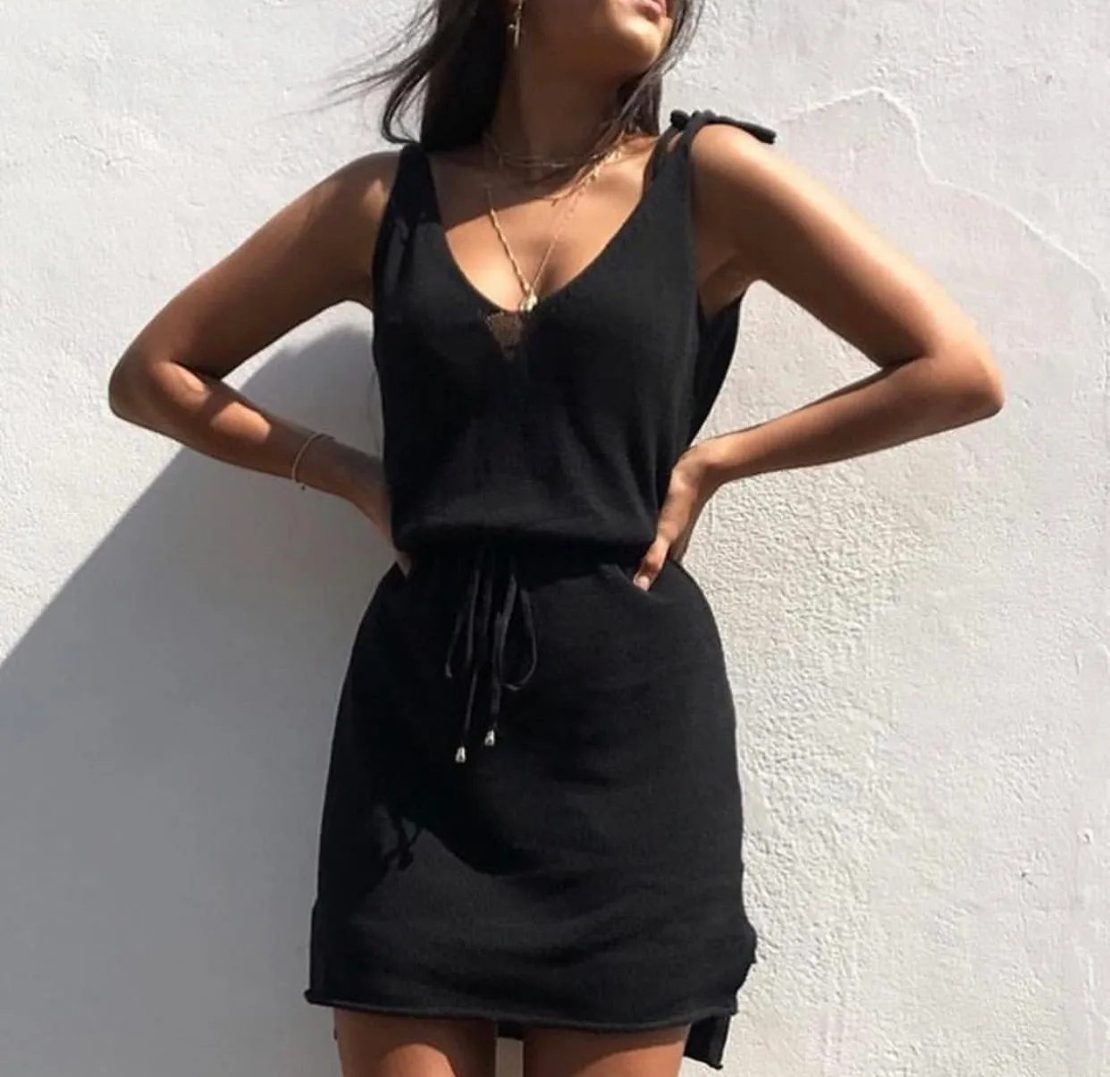 Ellie black knit dress