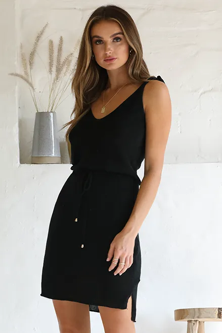 Ellie black knit dress