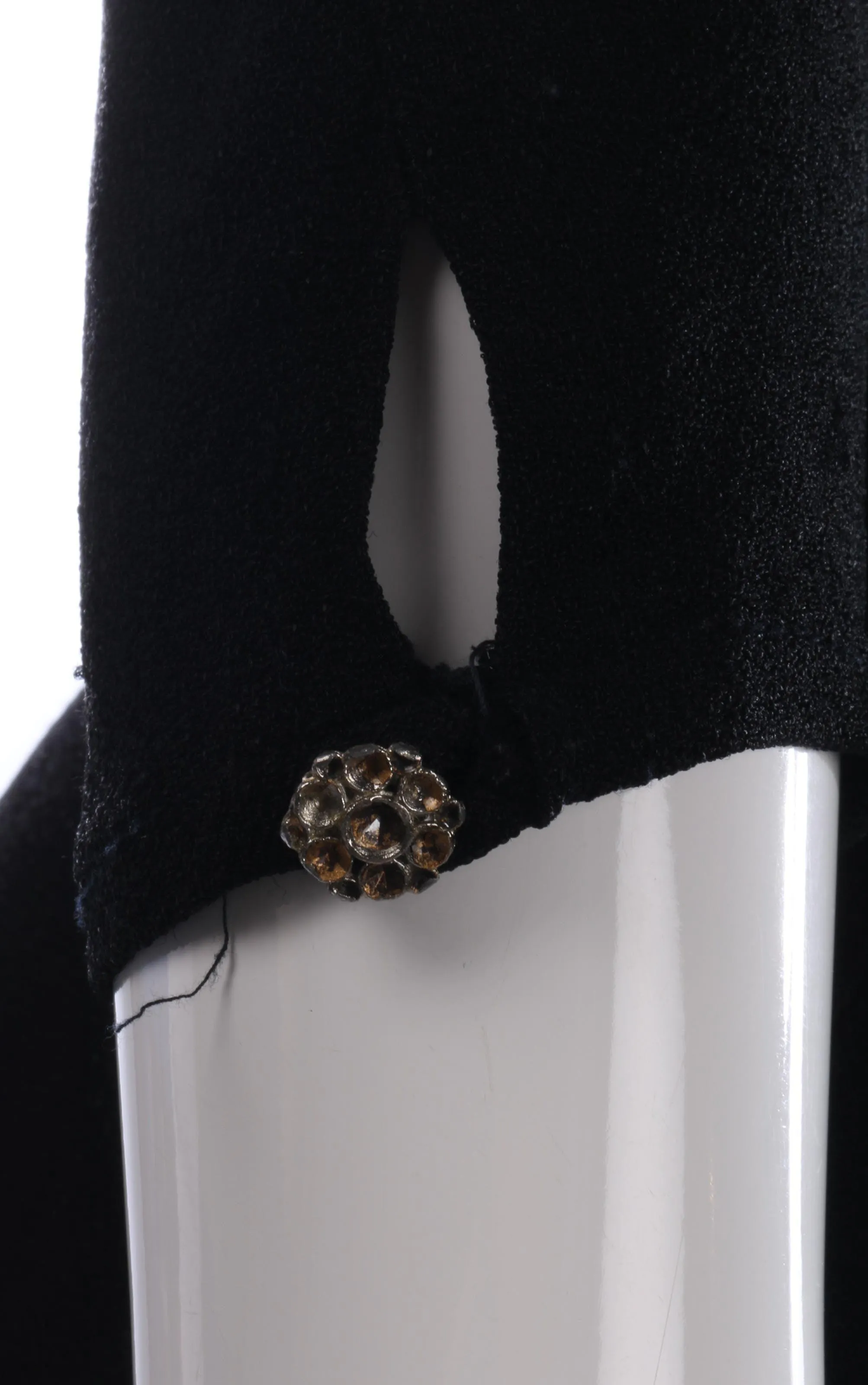 Fabulous vintage black crepe 1940's dress size S