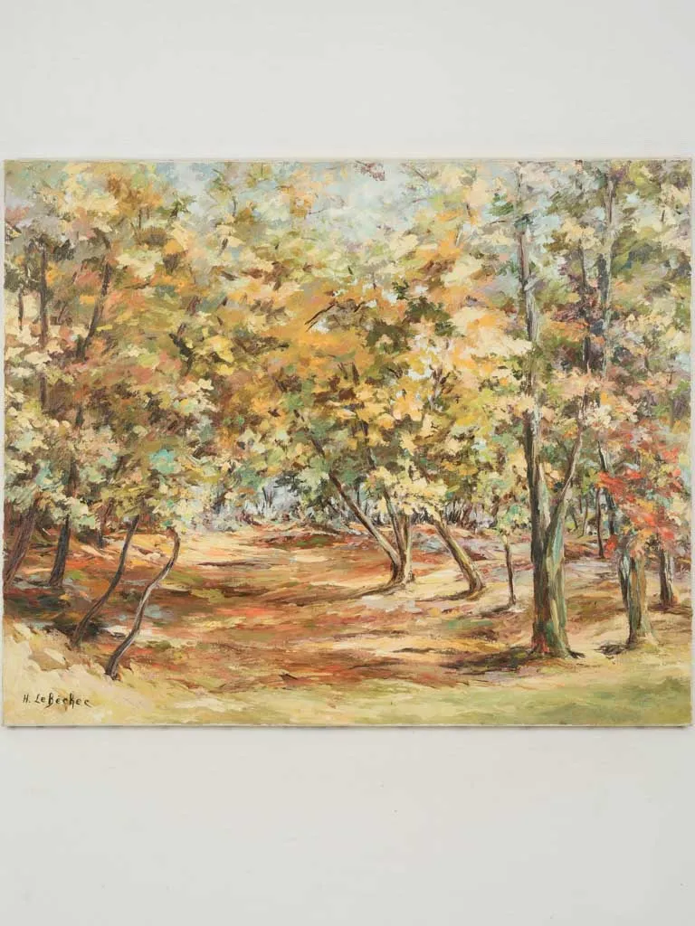 French 20th-century treescape painting by Henriette le Bechec (1908-2000) 19¾" x 24½"