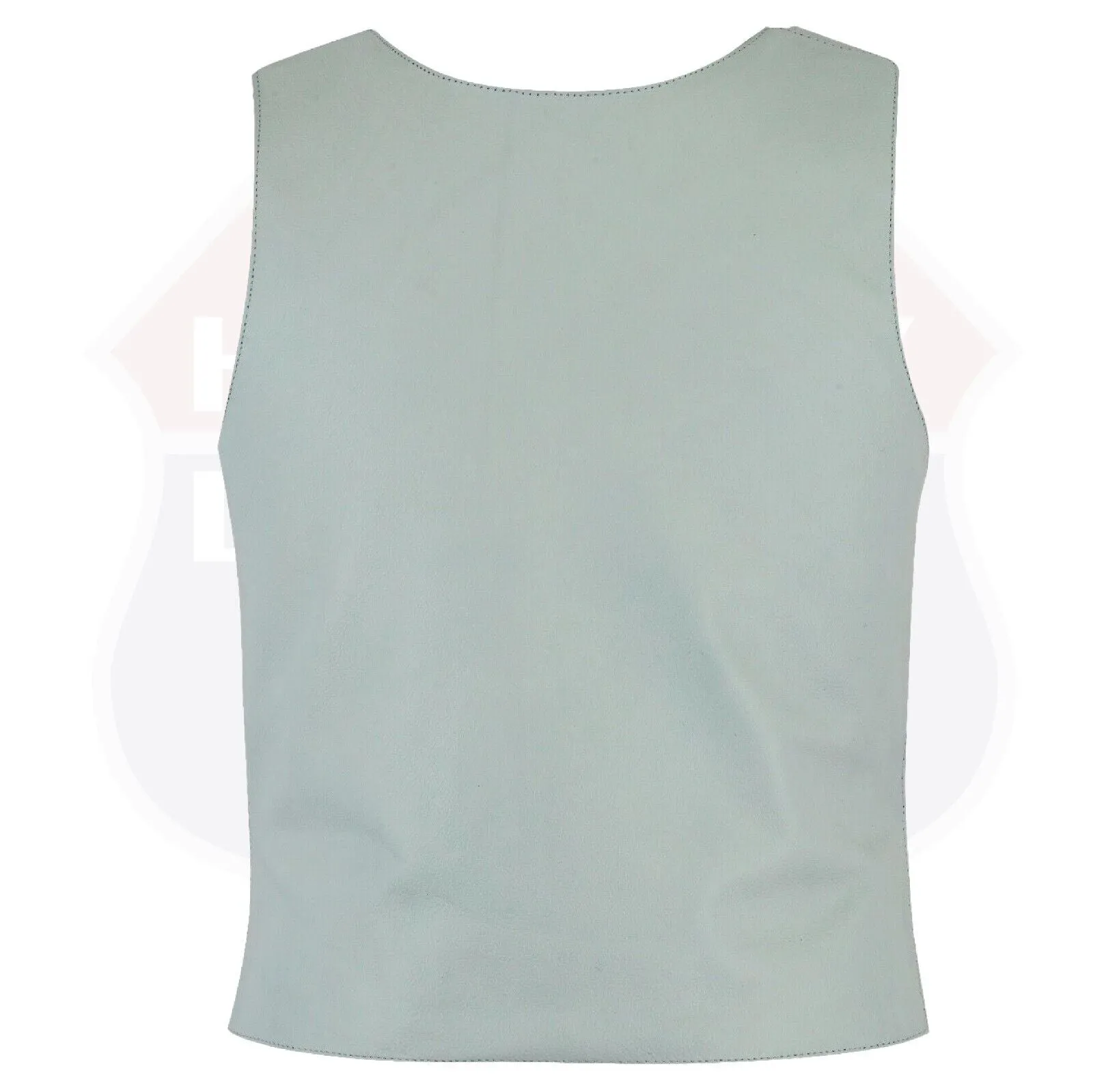 Gray bulletproof leather vest - SKU#14945Gray36