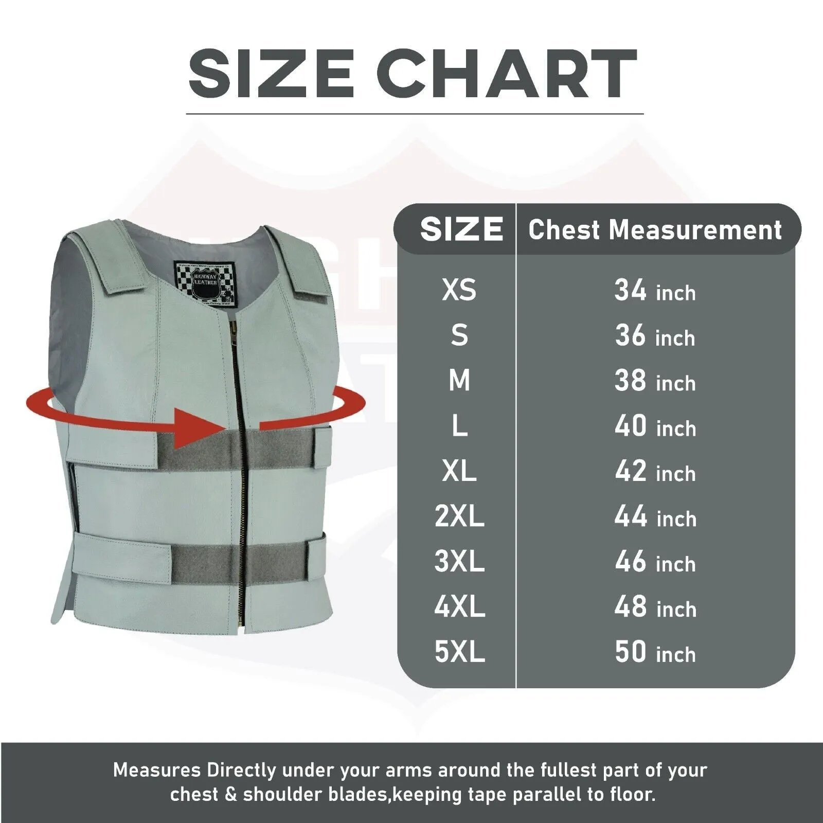 Gray bulletproof leather vest - SKU#14945Gray36