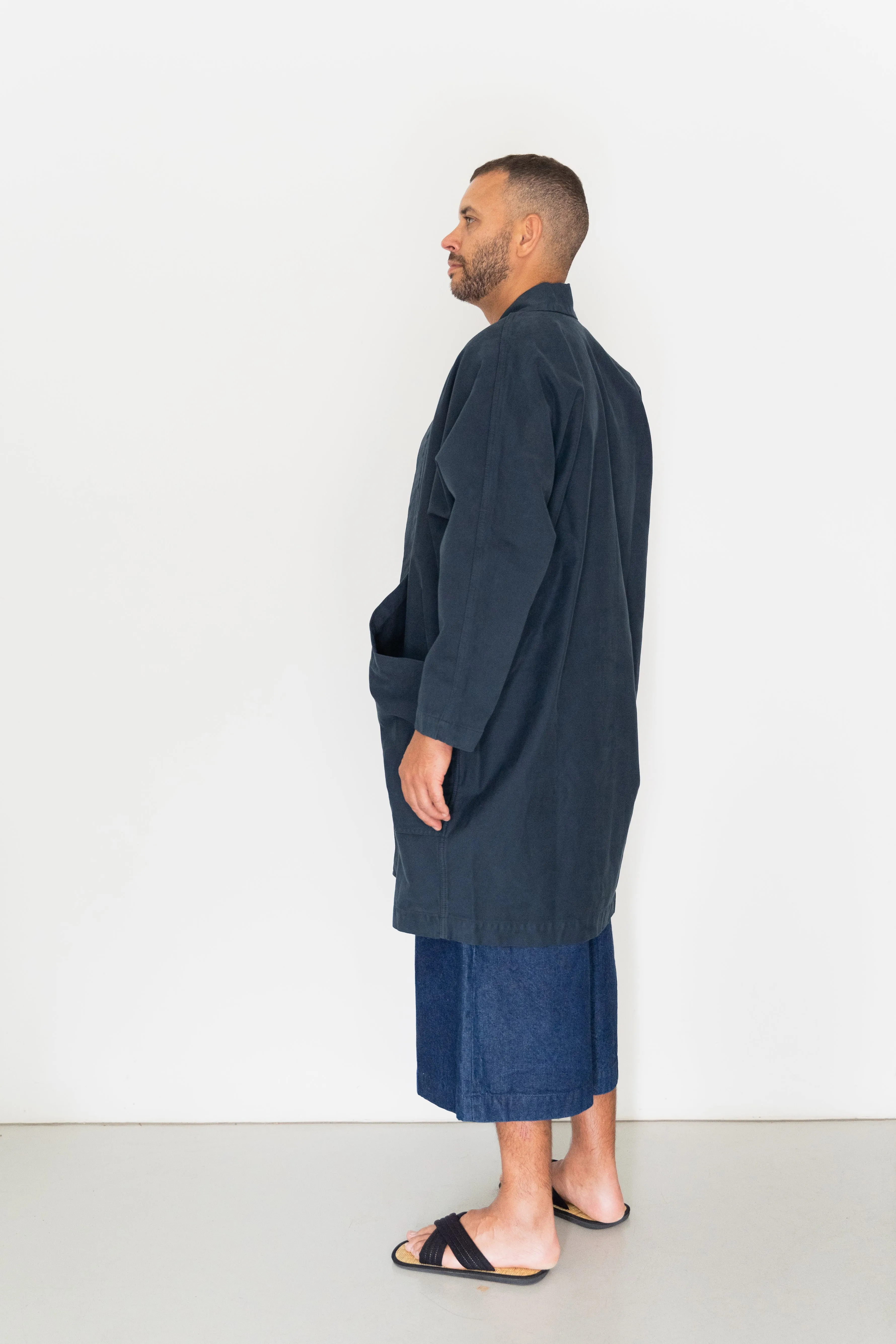 Jacket Big Pockets Gray in ORGANIC Cotton