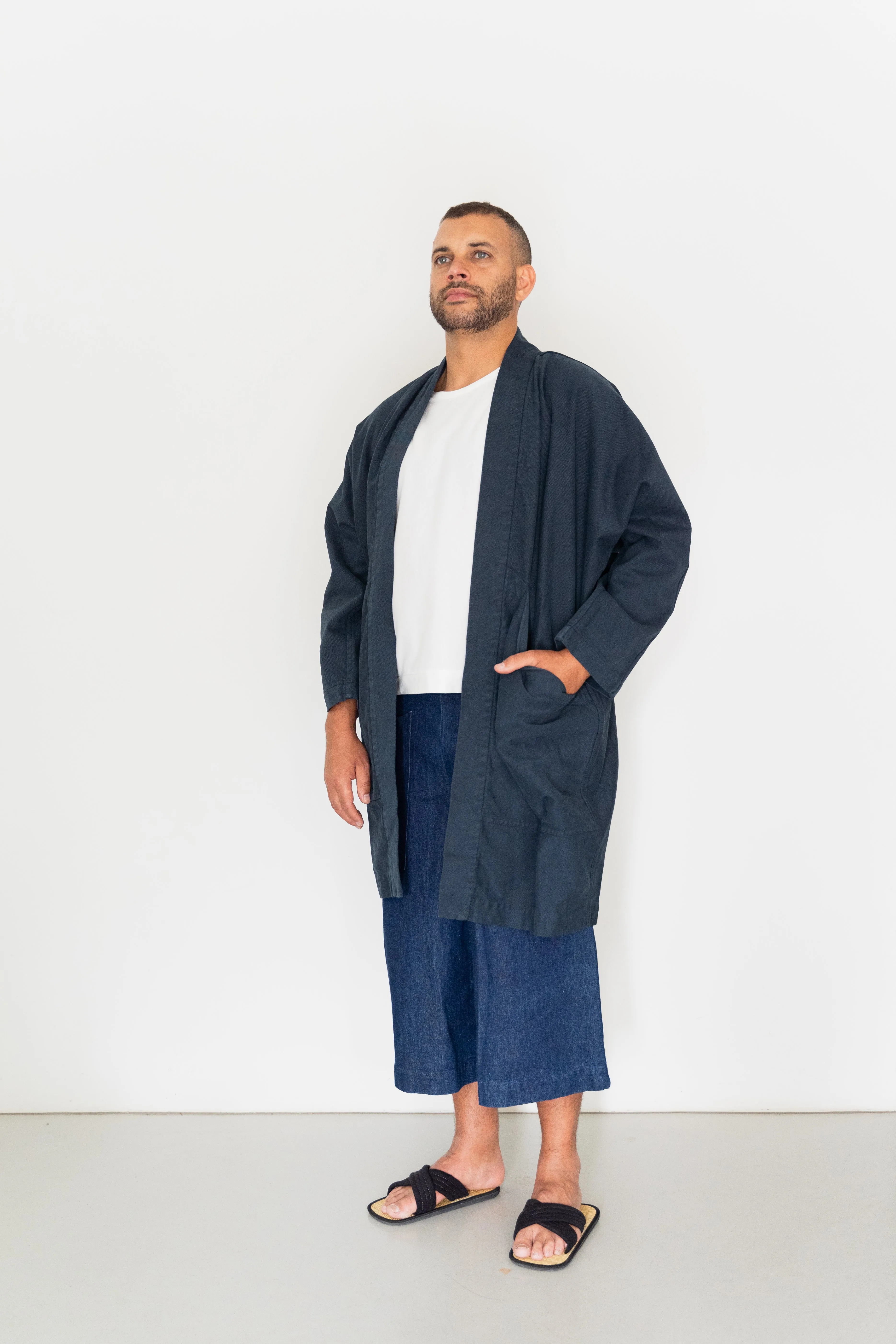 Jacket Big Pockets Gray in ORGANIC Cotton