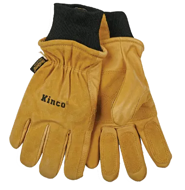 Kinco 901 Premium Suede Pigskin Thermal Insulation Ski Gloves Nikwax Waterproofing Wax Included (One Dozen)