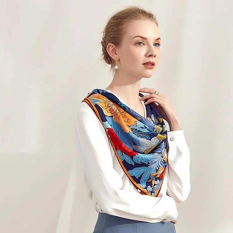 Kiss of Spring Silk Twill Scarf 90