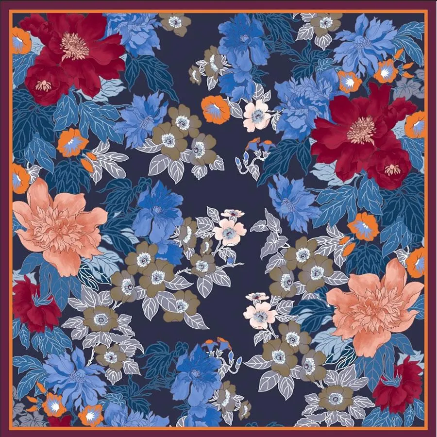 Kiss of Spring Silk Twill Scarf 90