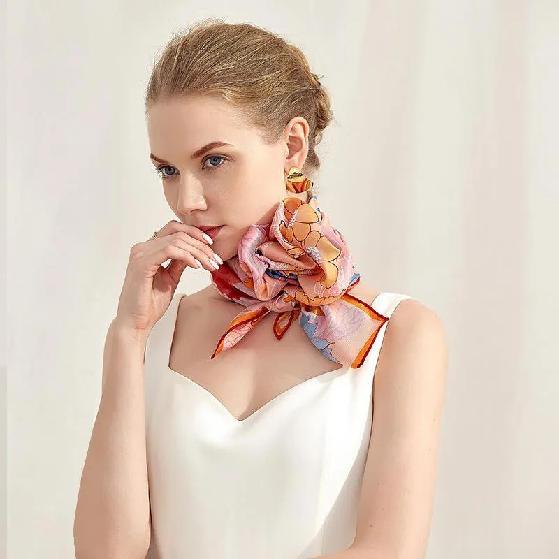 Kiss of Spring Silk Twill Scarf 90
