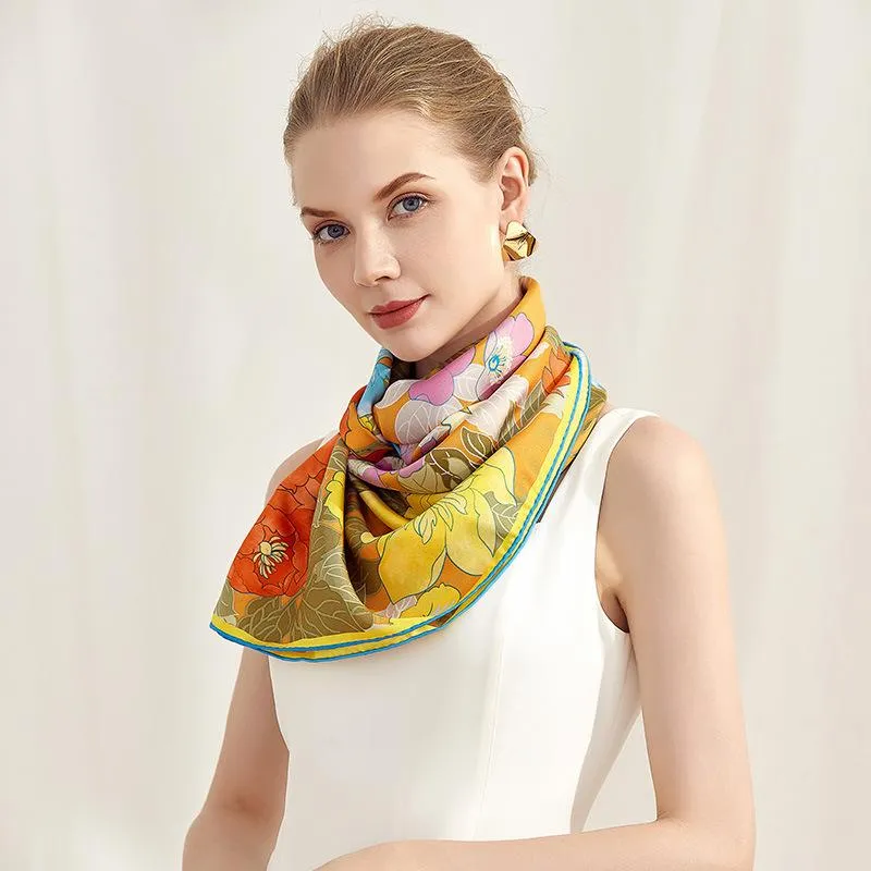 Kiss of Spring Silk Twill Scarf 90