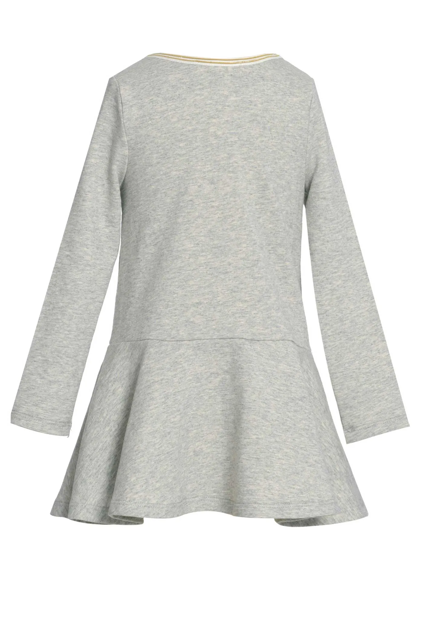 Little Girls Long Sleeve Star Pocket Knit Dress