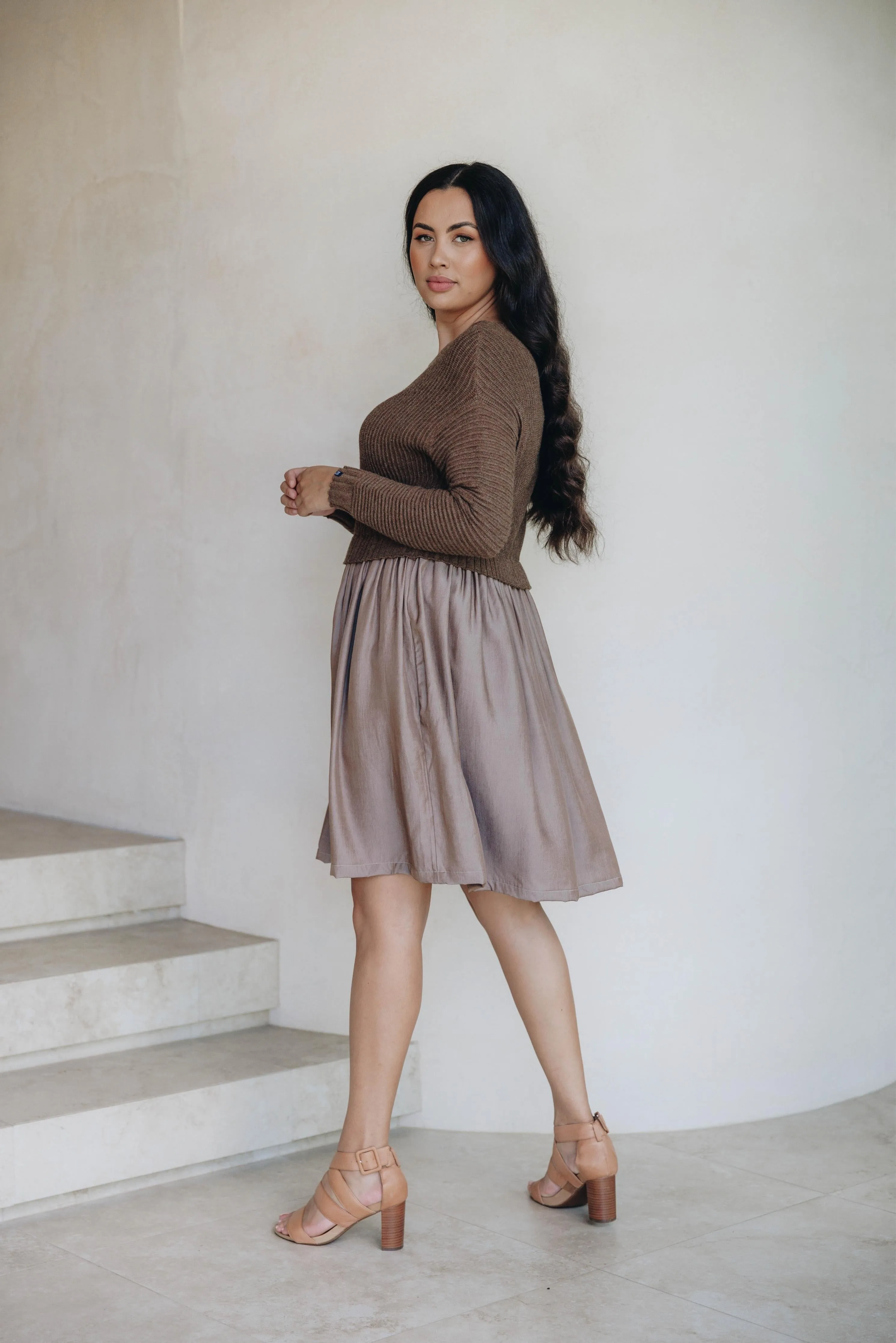 Lunar Knit Dress | Hazelnut | FINAL SALE