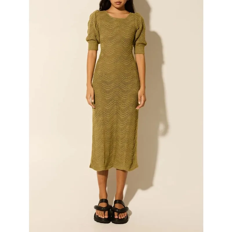 Mariana Knit Midi Dress | Khaki