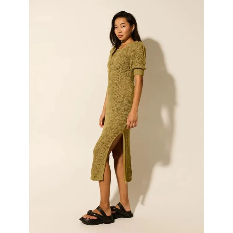 Mariana Knit Midi Dress | Khaki