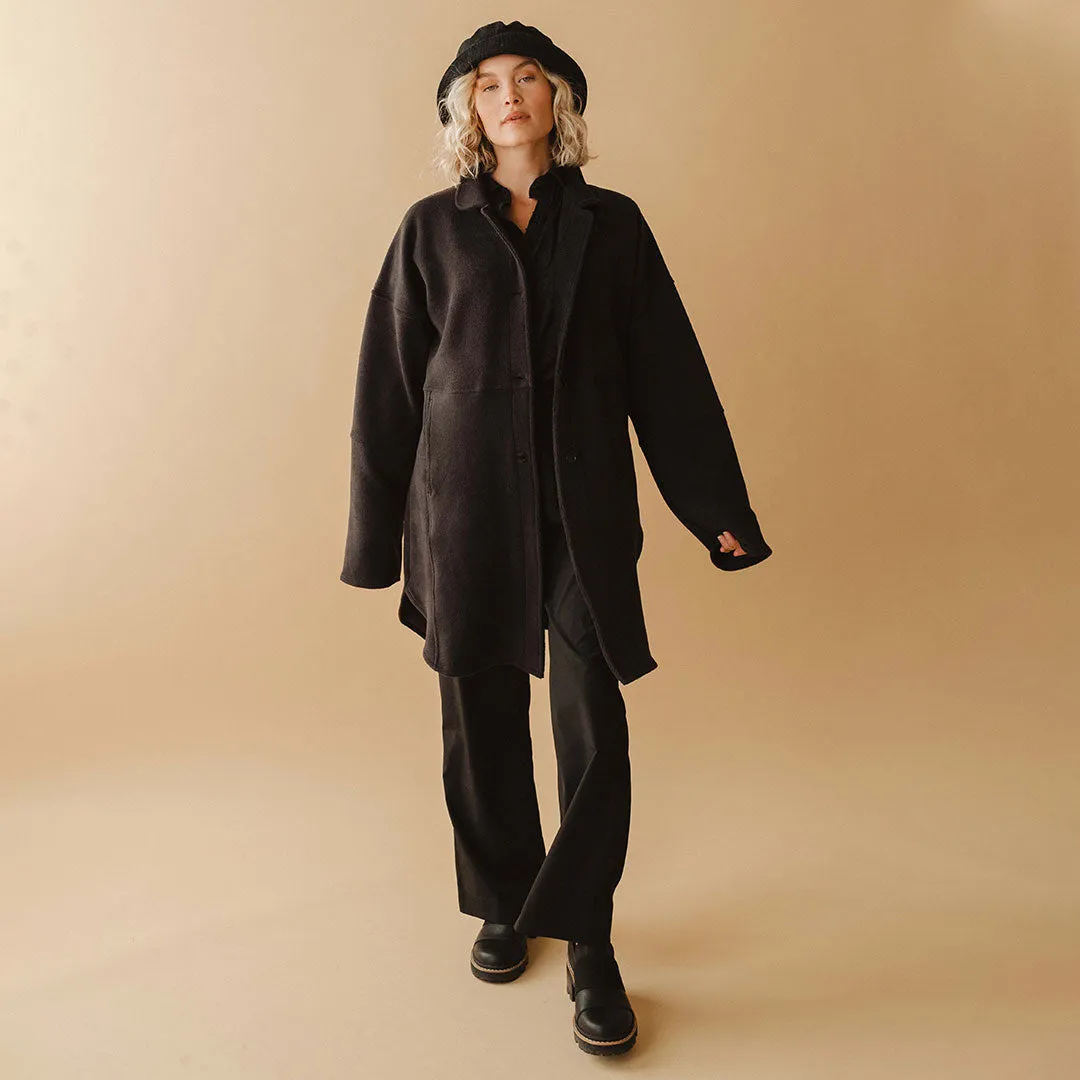 Midway Fleece Trench, Black