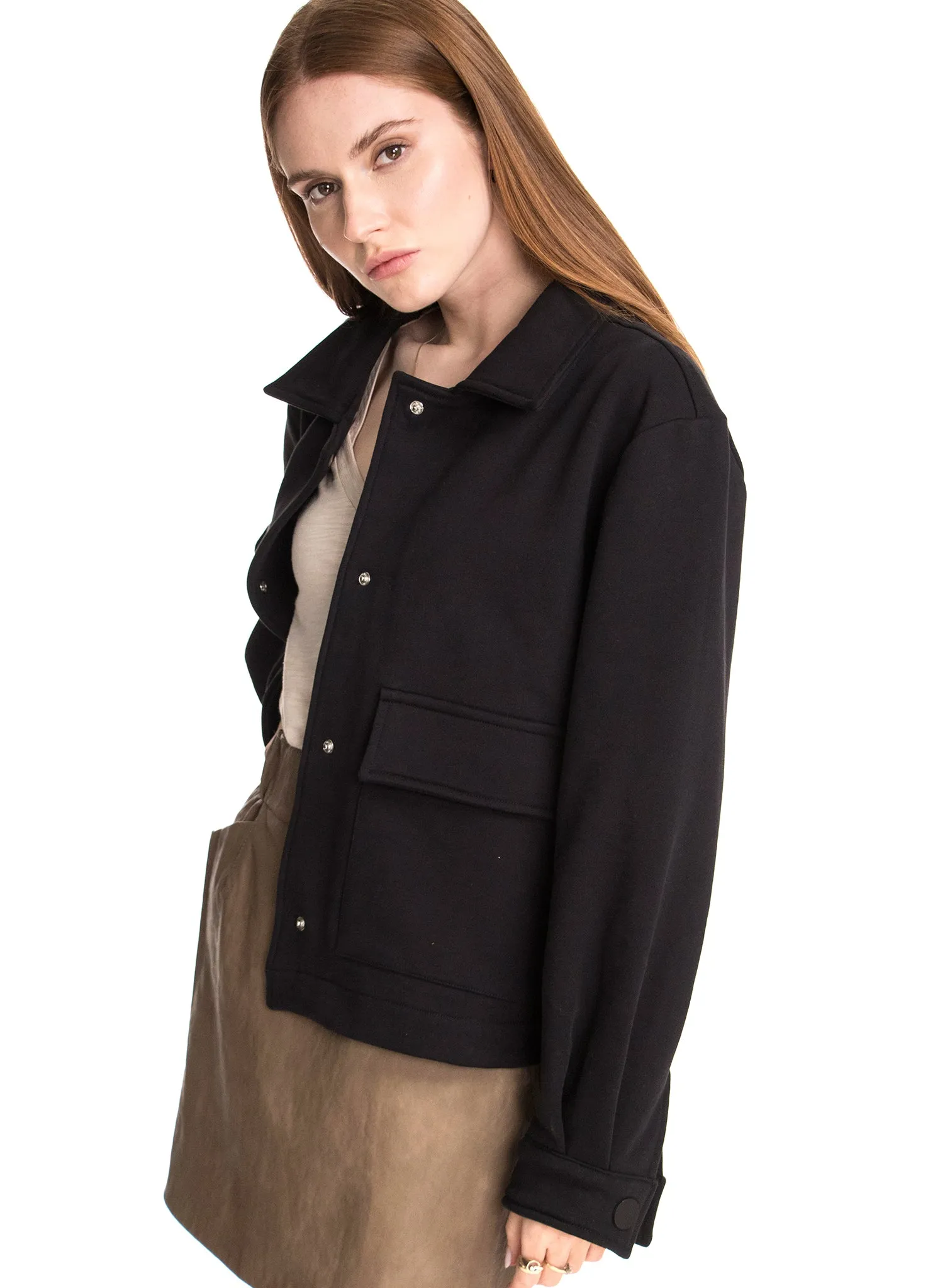OLIVIA - Terry Crop Shacket