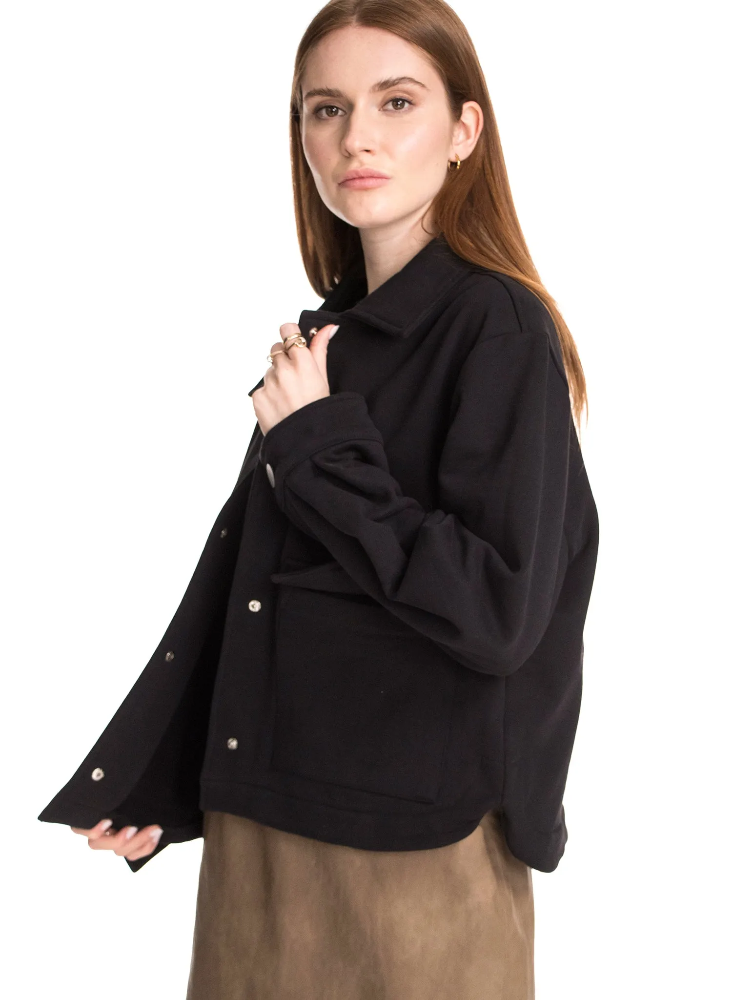 OLIVIA - Terry Crop Shacket