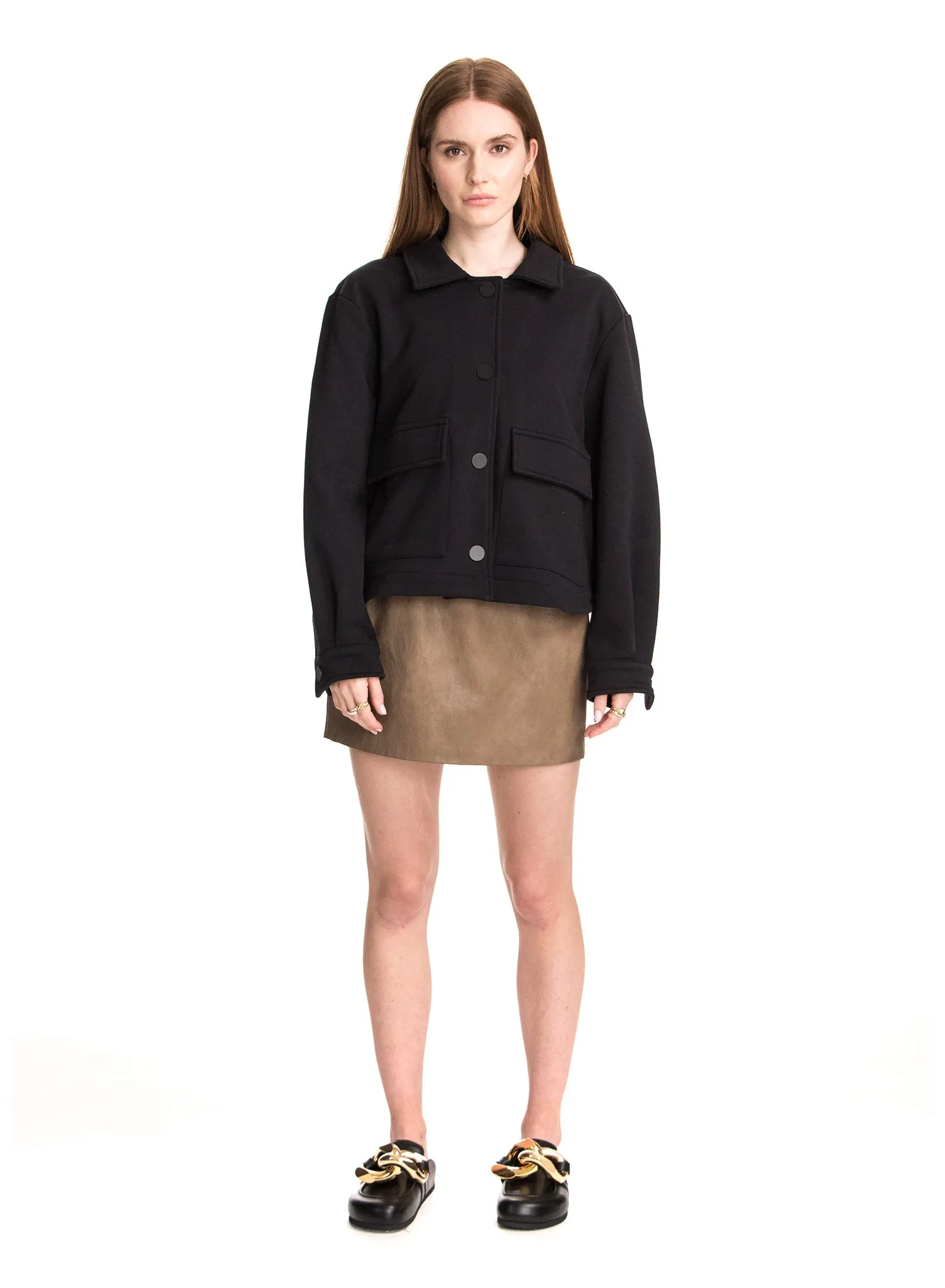 OLIVIA - Terry Crop Shacket