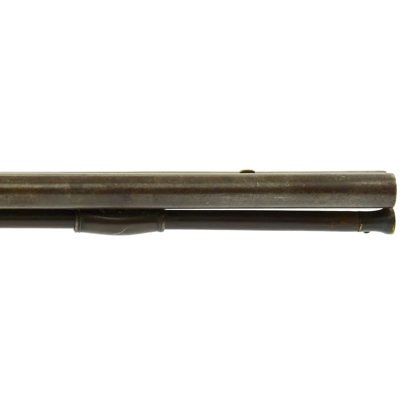 Original 19th Century Continental German-Style Double Barrel Percussion Shotgun with Black Horn Trigger Guard