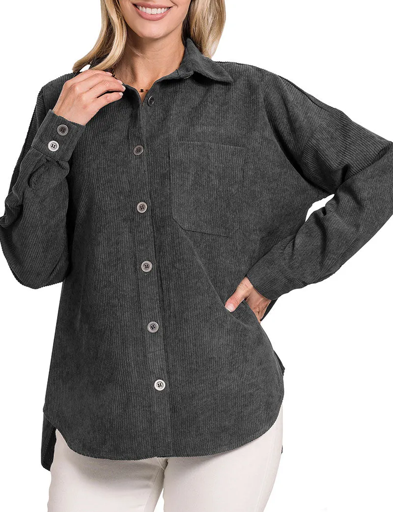 Oversized Corduroy Shacket