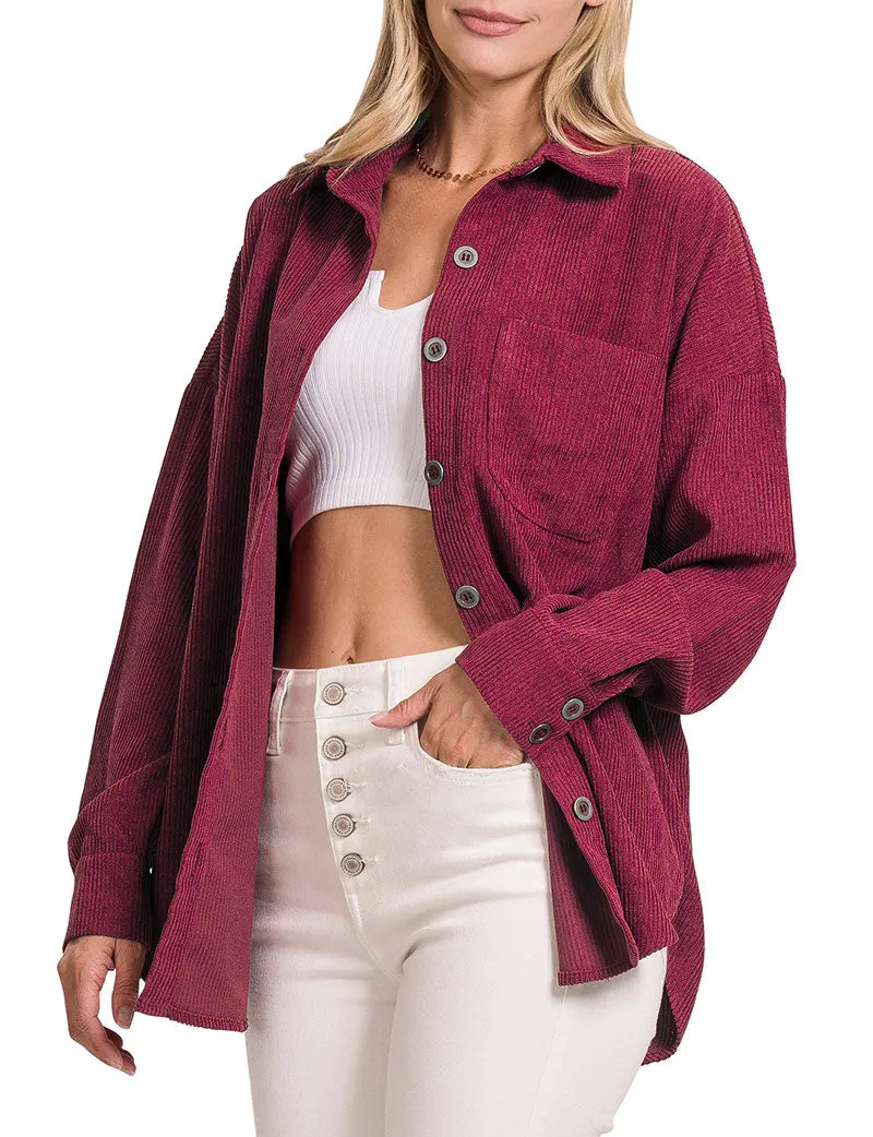 Oversized Corduroy Shacket