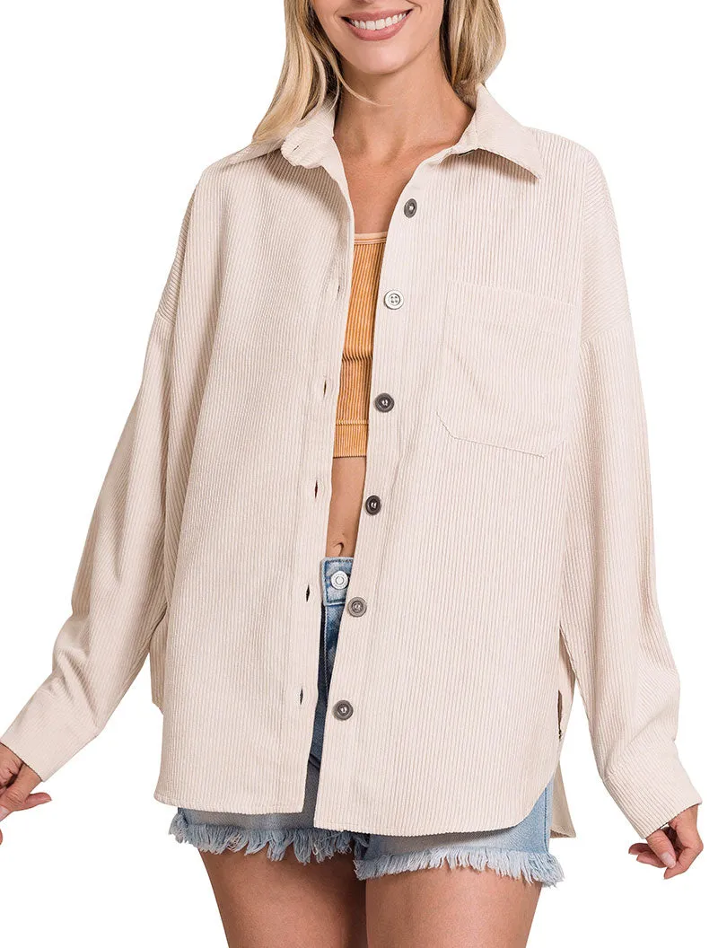 Oversized Corduroy Shacket