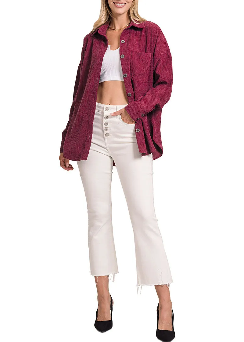 Oversized Corduroy Shacket