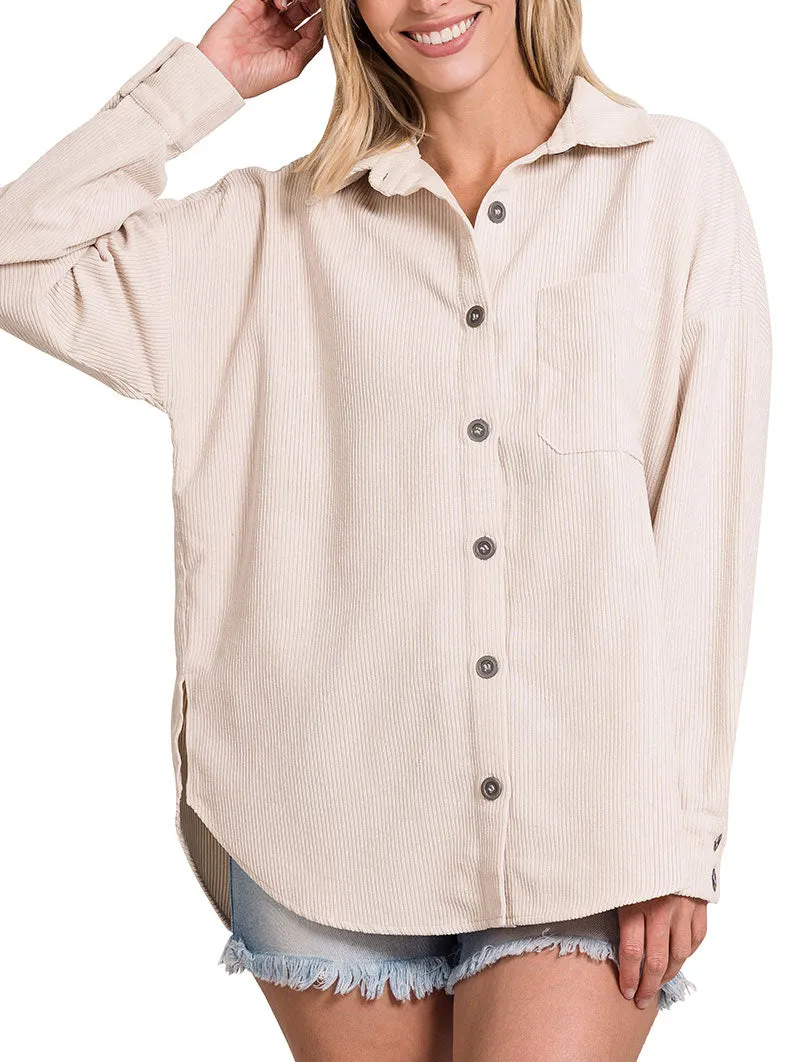 Oversized Corduroy Shacket