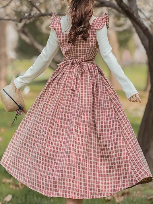 Strawberry Gingham One-piece Dress