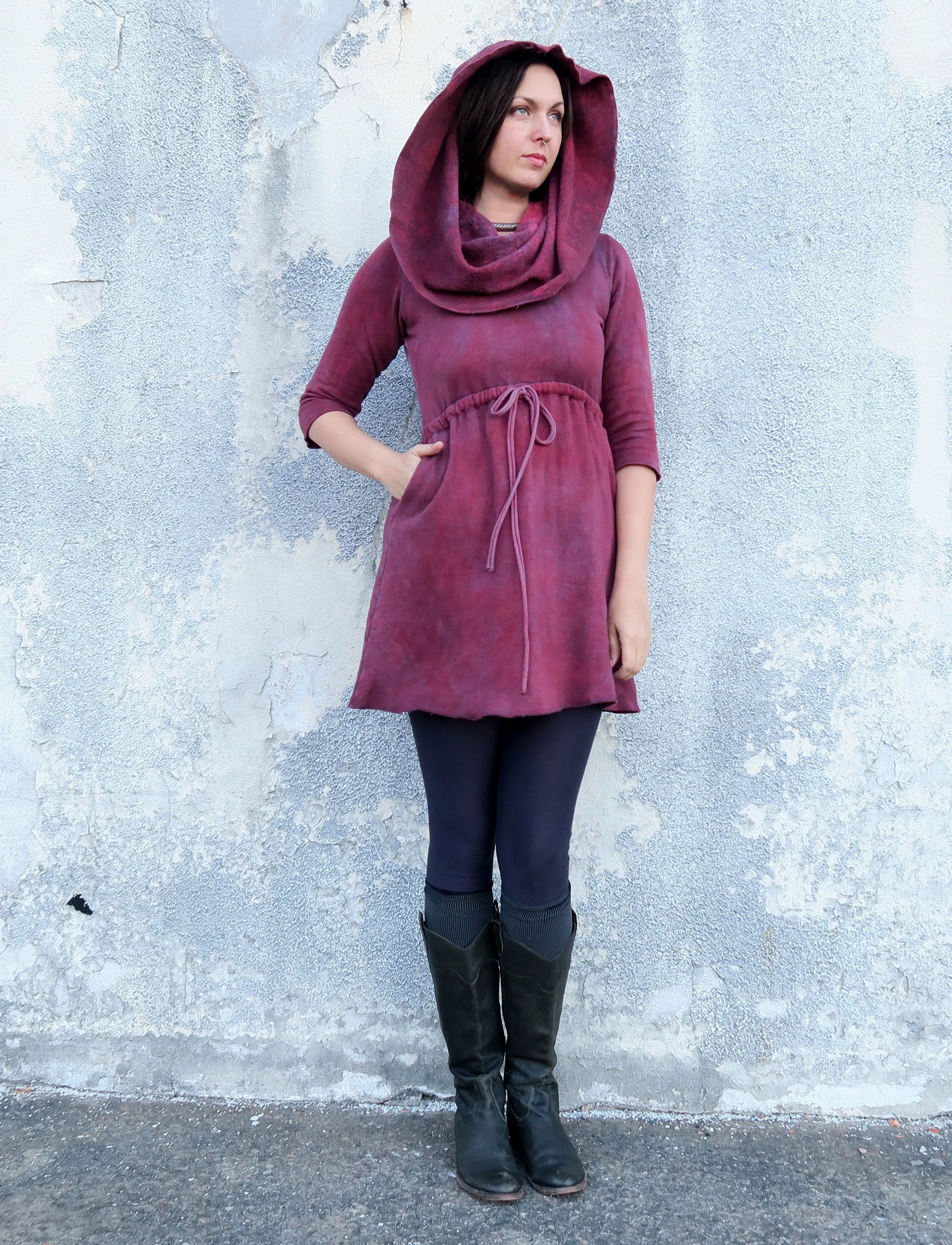 Super Cowl Gaia Short Dress