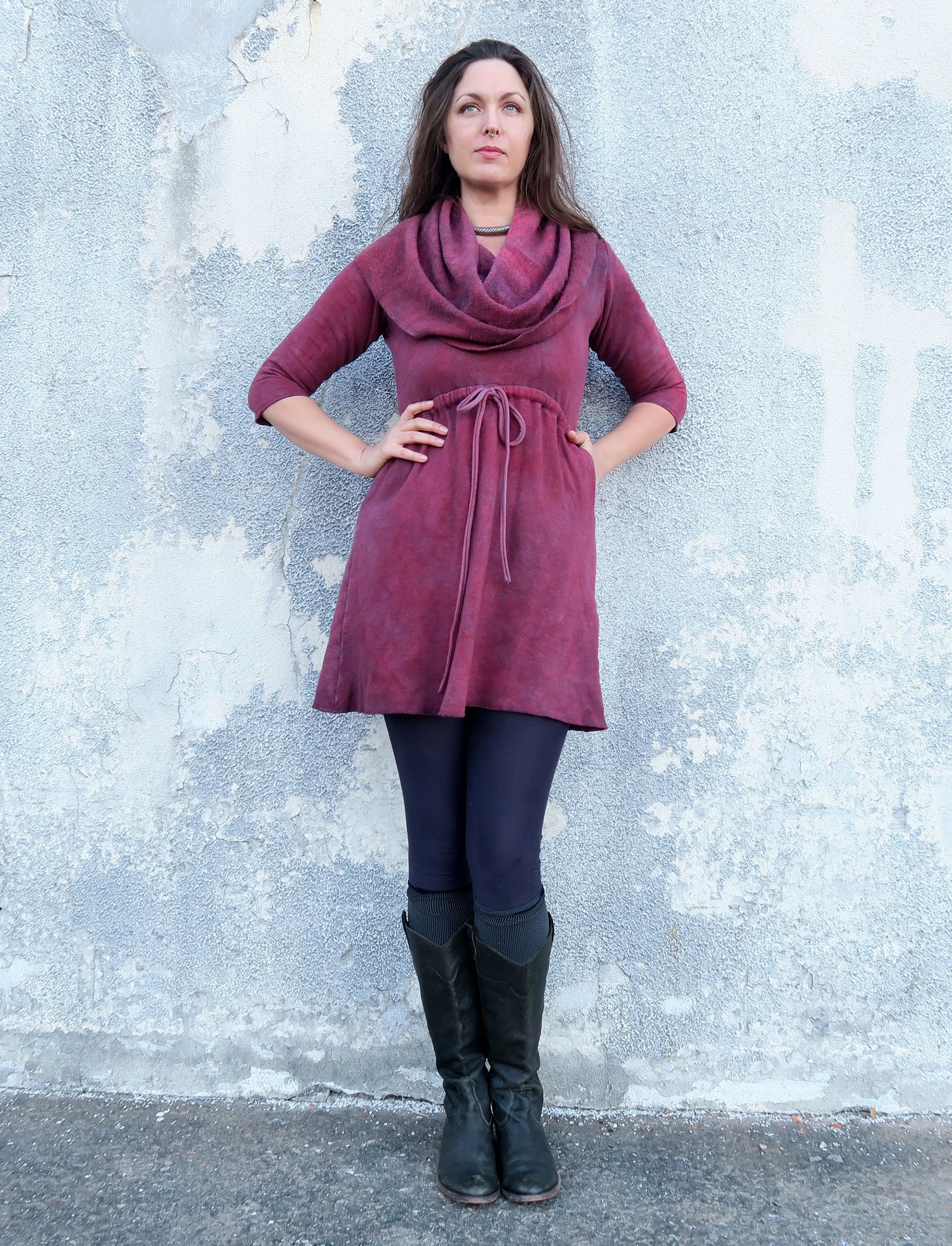 Super Cowl Gaia Short Dress