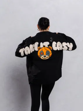 TAKE IT EASY teddy bear Shirt Jacket