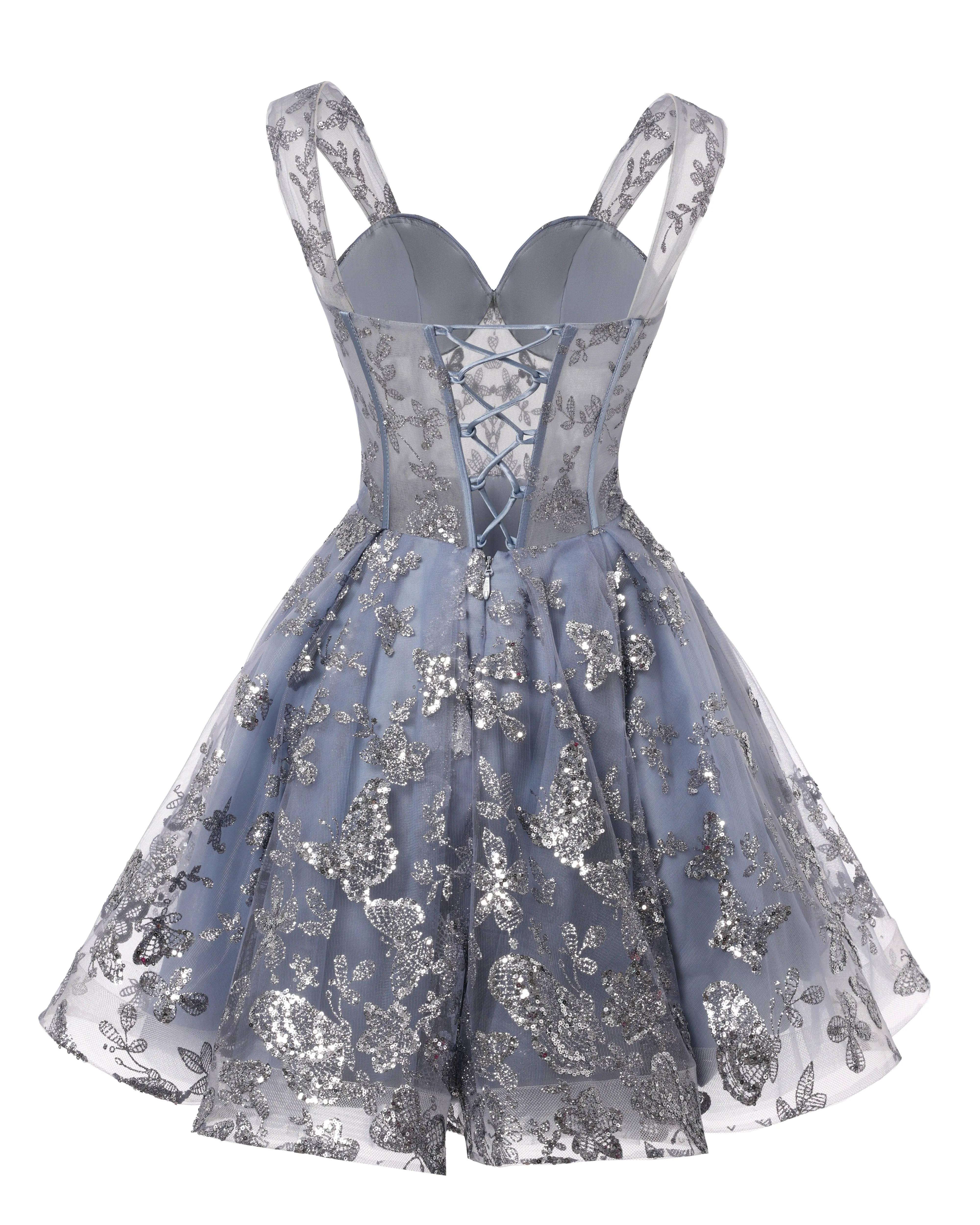 Teens Sparkly Tulle Mauve Homecoming Dresses Spaghetti Straps Short Cocktail Party Prom Dress