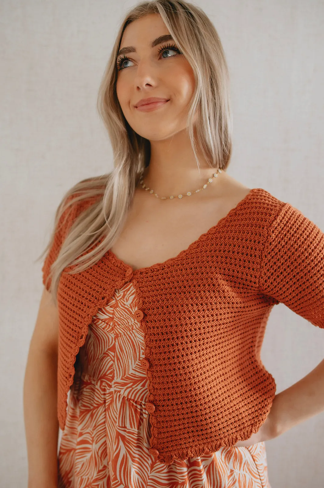 The Geo Leaf Pintuck Mini Dress