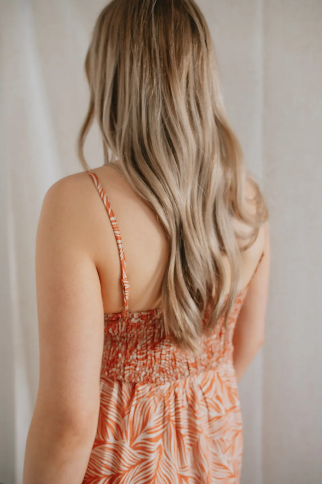 The Geo Leaf Pintuck Mini Dress