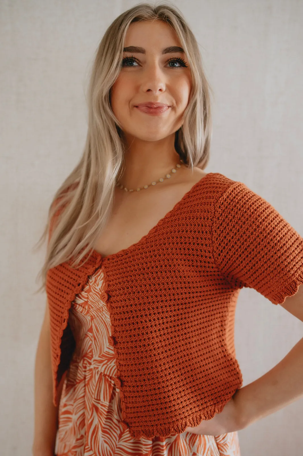The Geo Leaf Pintuck Mini Dress