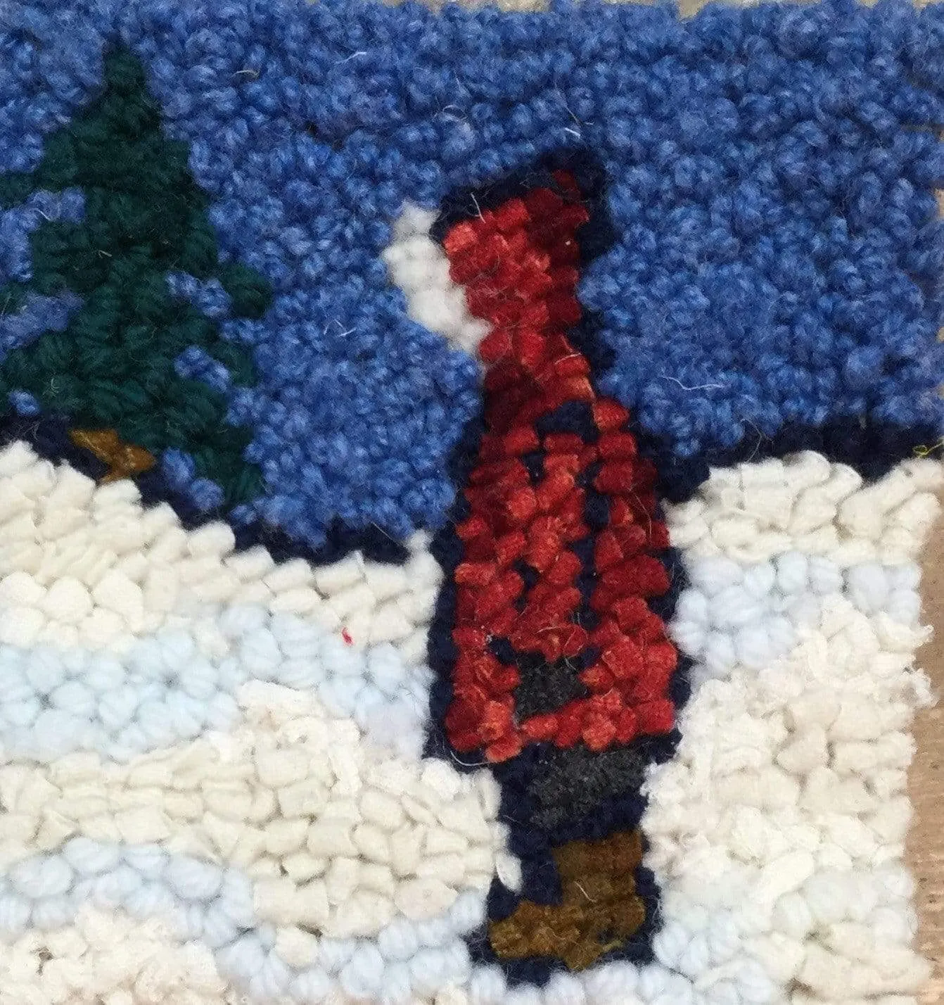 Winter Parka - Rug Hooking Kit 6" x 6"